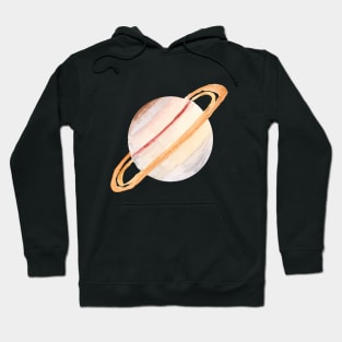 Saturn Watercolor Illustration Hoodie